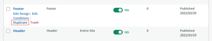 You Can Also Create a Custom Footer Template by Duplicating the Default Footer Template You Can Also Create a Custom Footer Template by Duplicating the Default Footer Template