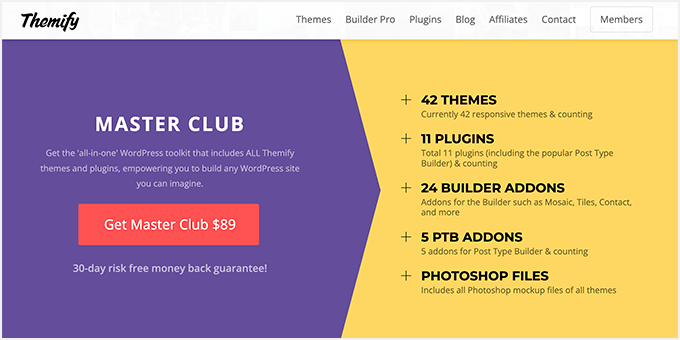 The best Themify deal is on their Master Club membership The best Themify deal is on their Master Club membership
