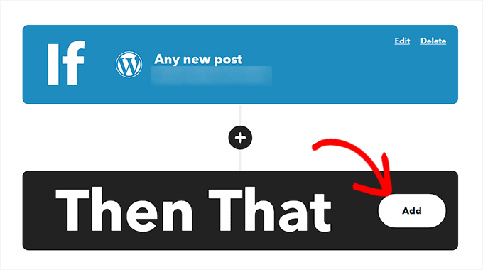 Click Add next to the Then That option Click Add next to the Then That option