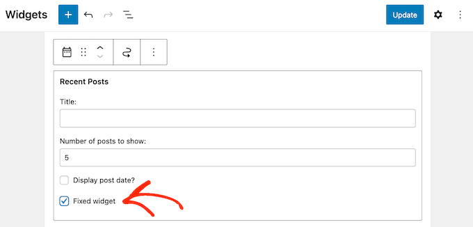 Making a widget sticky in WordPress Making a widget sticky in WordPress