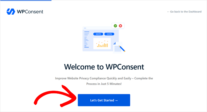 Click the Let's Get Started button to use the setup wizard