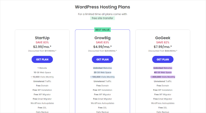 SiteGround pricing SiteGround pricing