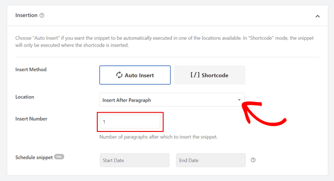 Select Auto-Insert Insert After Paragraph to insert ad within post content Select Auto-Insert Insert After Paragraph to insert ad within post content
