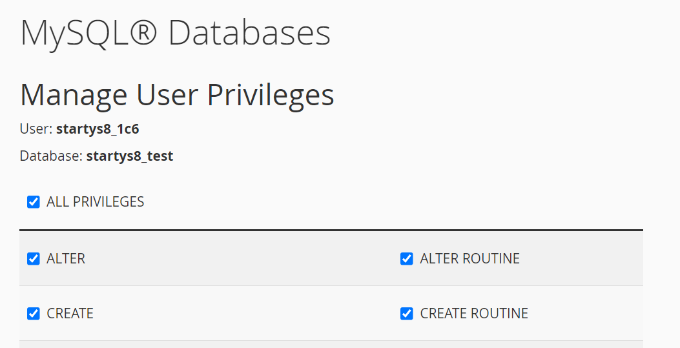 Manage user privileges Manage user privileges