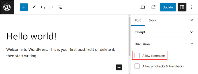Disabling the comment section on an individual WordPress post Disabling the comment section on an individual WordPress post