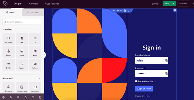 Editing your login page in SeedProd Editing your login page in SeedProd