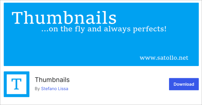 Thumbnails plugin Thumbnails plugin