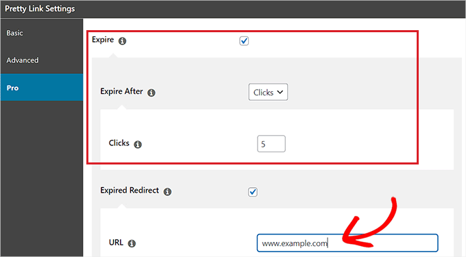 Set an expiry date for the cloaked affiliate link Set an expiry date for the cloaked affiliate link