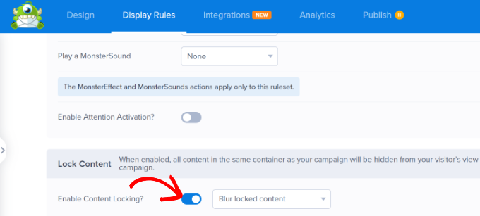 Enable content locking feature Enable content locking feature