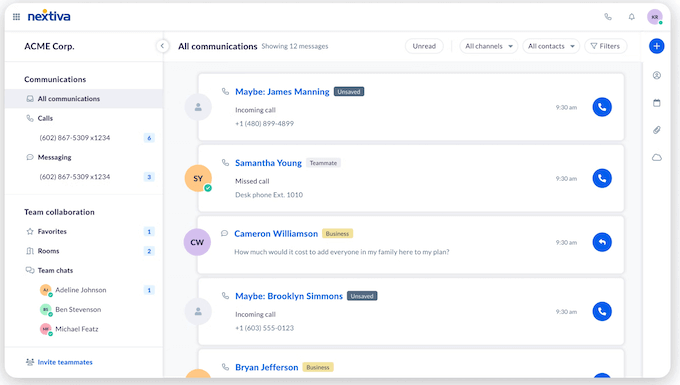 The Nextiva business phone service The Nextiva business phone service
