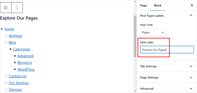 Changing the post type label of the Simple Sitemap plugin Changing the post type label of the Simple Sitemap plugin