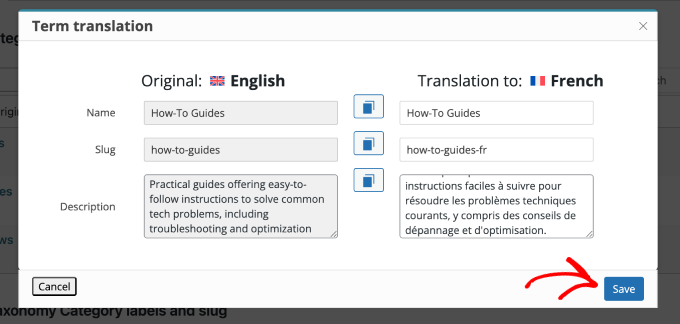 WPML taxonomy translation category