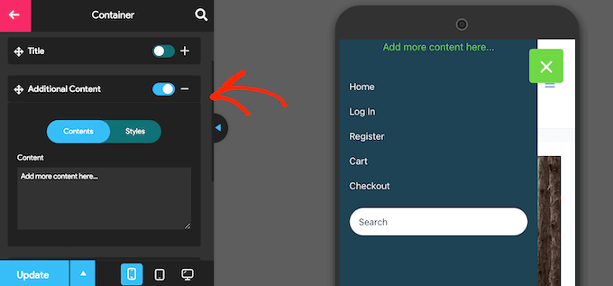 Adding your own messaging to a mobile-ready navigation menu Adding your own messaging to a mobile-ready navigation menu