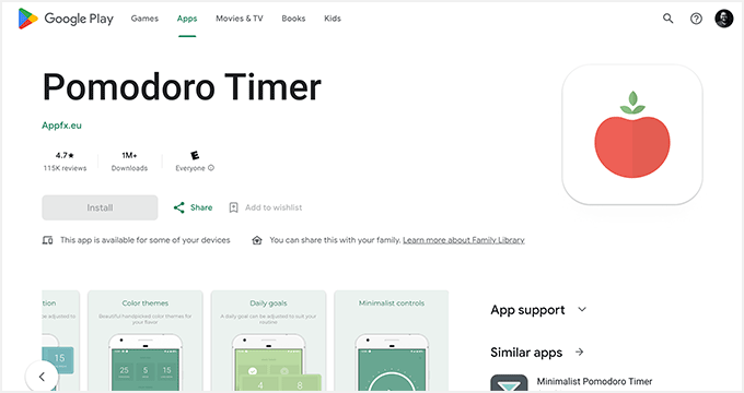 Pomodoro Timer Pomodoro App