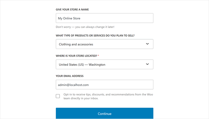 Giving WooCommerce some information about your business Giving WooCommerce some information about your business