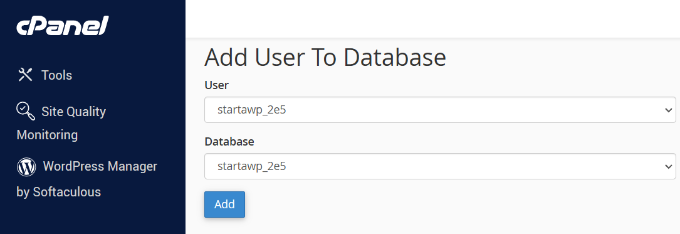 Add user to db Add new user to database