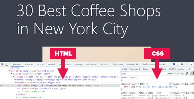 Inspect HTML and CSS Inspect HTML and CSS