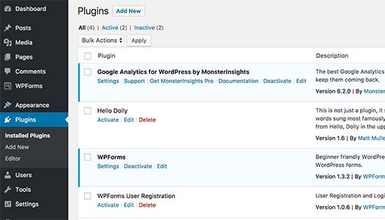 Installed plugins Installed plugins