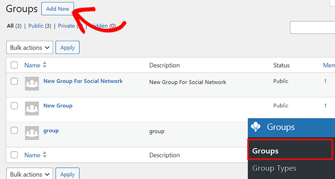 ads-goals-summary-newslettersignup-details-eventtag Click Add New on the Groups page