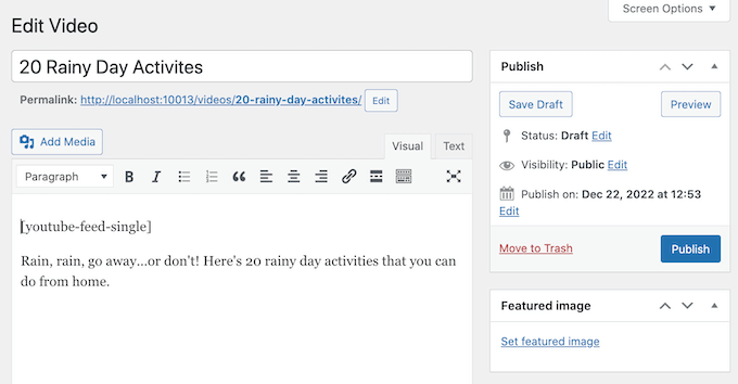 How to turn a YouTube video into a WordPress post How to turn a YouTube video into a WordPress post