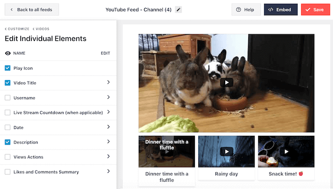 Customizing the videos inside a YouTube feed Customizing the videos inside a YouTube feed