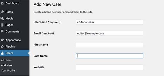 Add new user Add new user