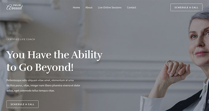 Astra Astra Life Coach Theme Template