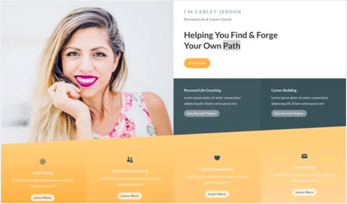 Divi Divi Life Coach Theme Template