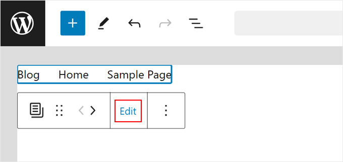 charitable-templates Editing the page list block