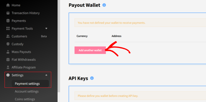 Add another wallet Add another wallet