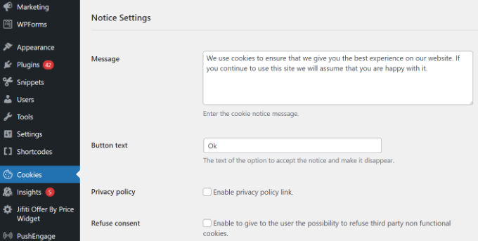 cookie-notice-message Edit cookie notice message