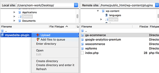 Uploading plugin via FTP Uploading plugin via FTP