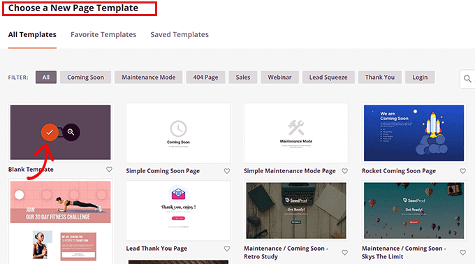 choose-a-blank-template Choose a template for your landing page