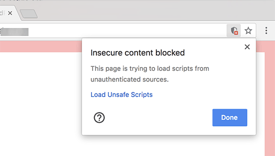 Insecure content blocked Insecure content blocked