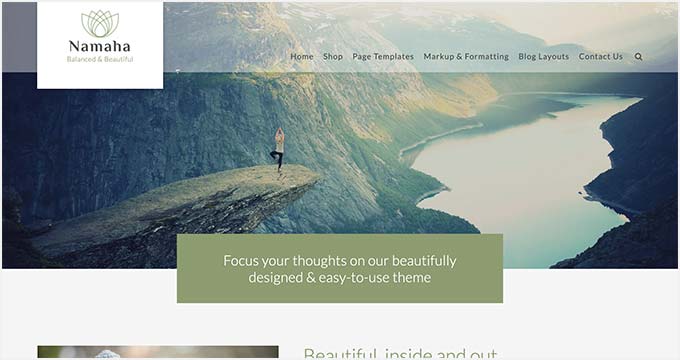 Namaha WordPress Yoga Theme Namaha WordPress Yoga Theme