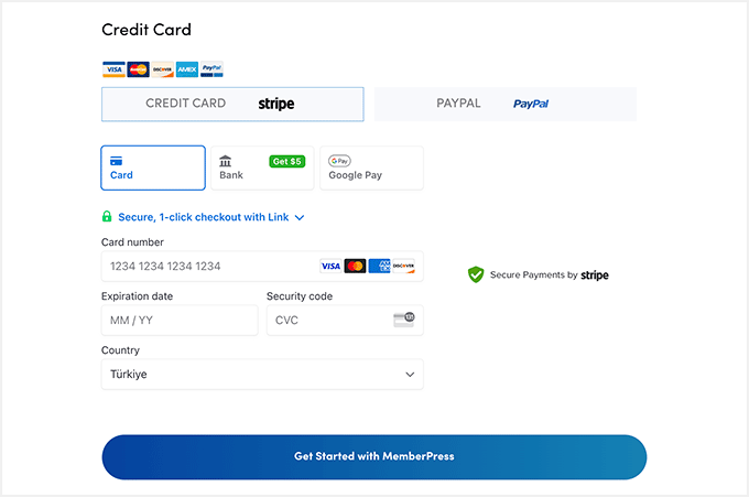 MemberPress Payment details MemberPress Payment details