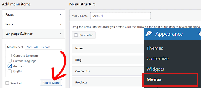 Add language switcher in navigation menu Add language switcher in navigation menu