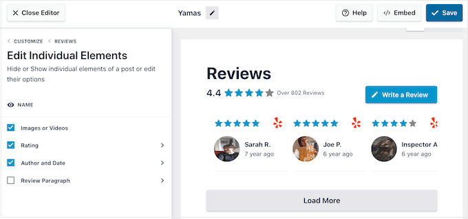 Customizing the content in a review feed Customizing the content in a review feed
