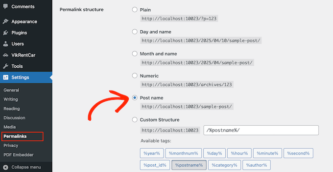 Setting your WordPress permalink structure Setting your WordPress permalink structure