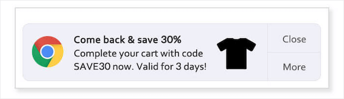 Push notification abandoned cart example Push notification abandoned cart example