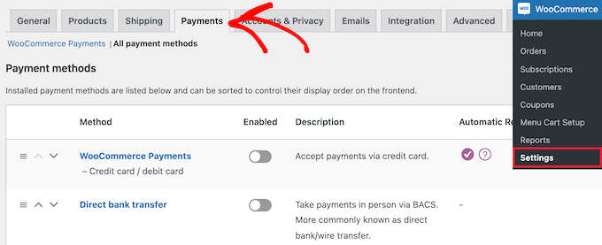 WooCommerce payment methods WooCommerce payment methods