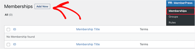 Add new membership