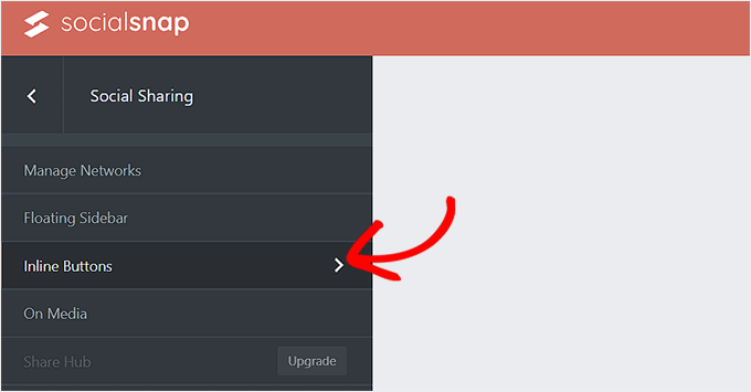Choose the inline buttons tab Choose the inline buttons tab