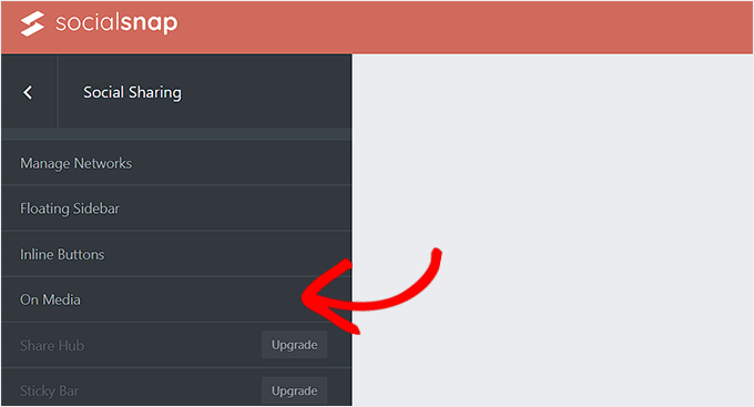 Choose the On Media tab to expand it Choose the On Media tab to expand it