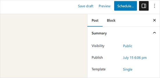 Schedule post Schedule post