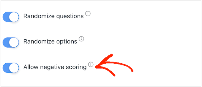 Enabling negative scoring for your quiz Enabling negative scoring for your quiz