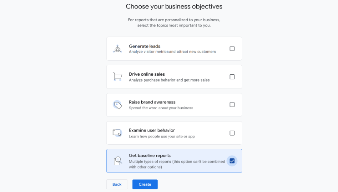 choose your business objectives Choose your business objectives