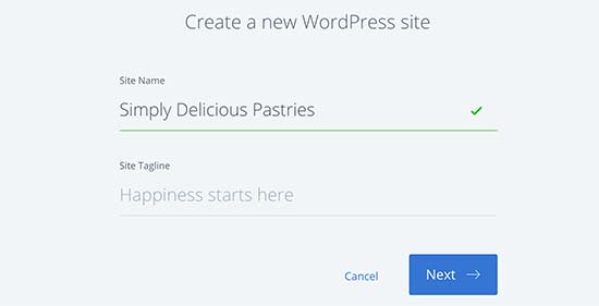 Provide a site title for your new WordPress site Provide a site title for your new WordPress site
