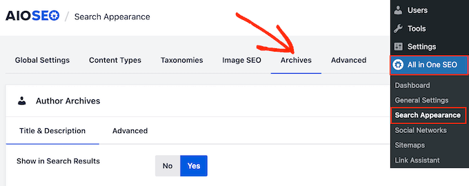 Hiding the author archive pages using AIOSEO Hiding the author archive pages using AIOSEO