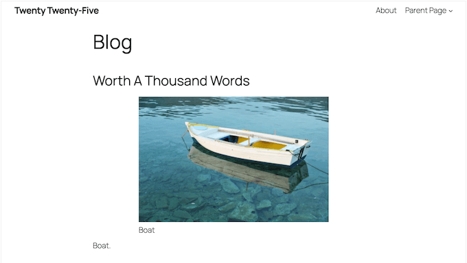 An example of a WordPress theme